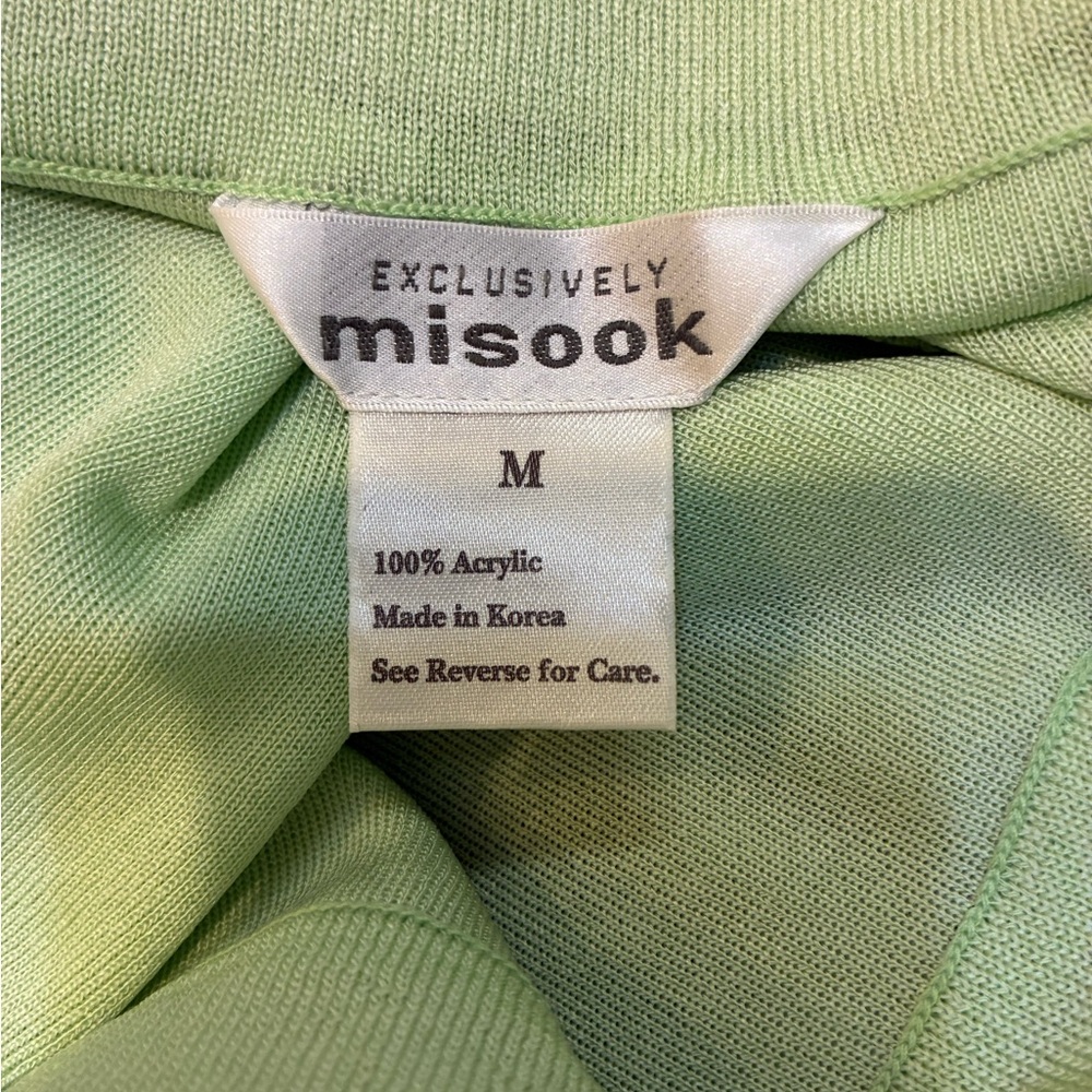 Misook green light above knee skirt Sz M - Picture 2 of 2